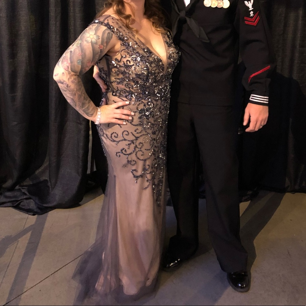 Women’s beaded formal gown